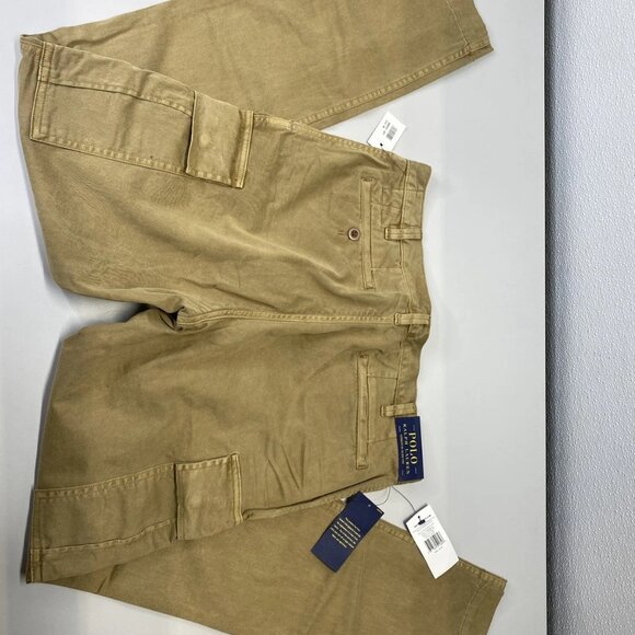 NEW POLO RALPH LAUREN Men’s Cargo Pants Tan Size 30 Slim Fit Stretch – NWT - Picture 4 of 9